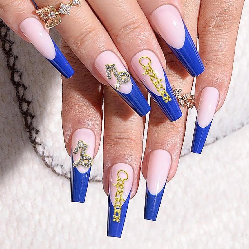 JERCLITY 20pcs Gold Alloy Capricorn Zodiac Nail Charms 10pcs Capricorn Sign Symbols Nail Charms 10pcs Capricorn Words Nail Charms for Nails（Capricorn Dates: December 22 to January 19）, JSP438 - Image 3
